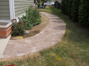 side brick pathway